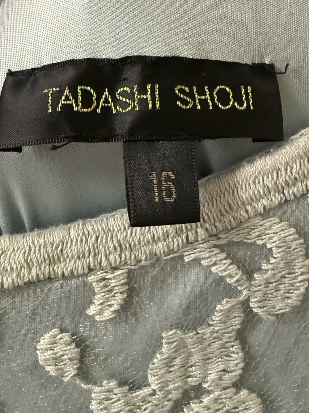 Tadashi Shoji Light Sage Green Lace Peplum Cocktail Dress - Picture 4 of 4